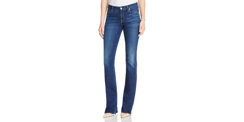 7 For All Mankind Womens Kimmie Medium Wash High Rise Bootcut Jeans